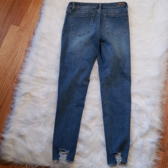 Distressed cuff ankle Skinny Jeans size 9 - Picture 3 of 6